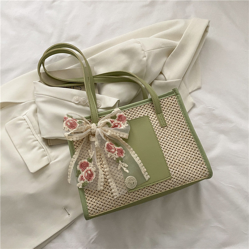 Sac à Épaule Tressé d’Été pour Femme