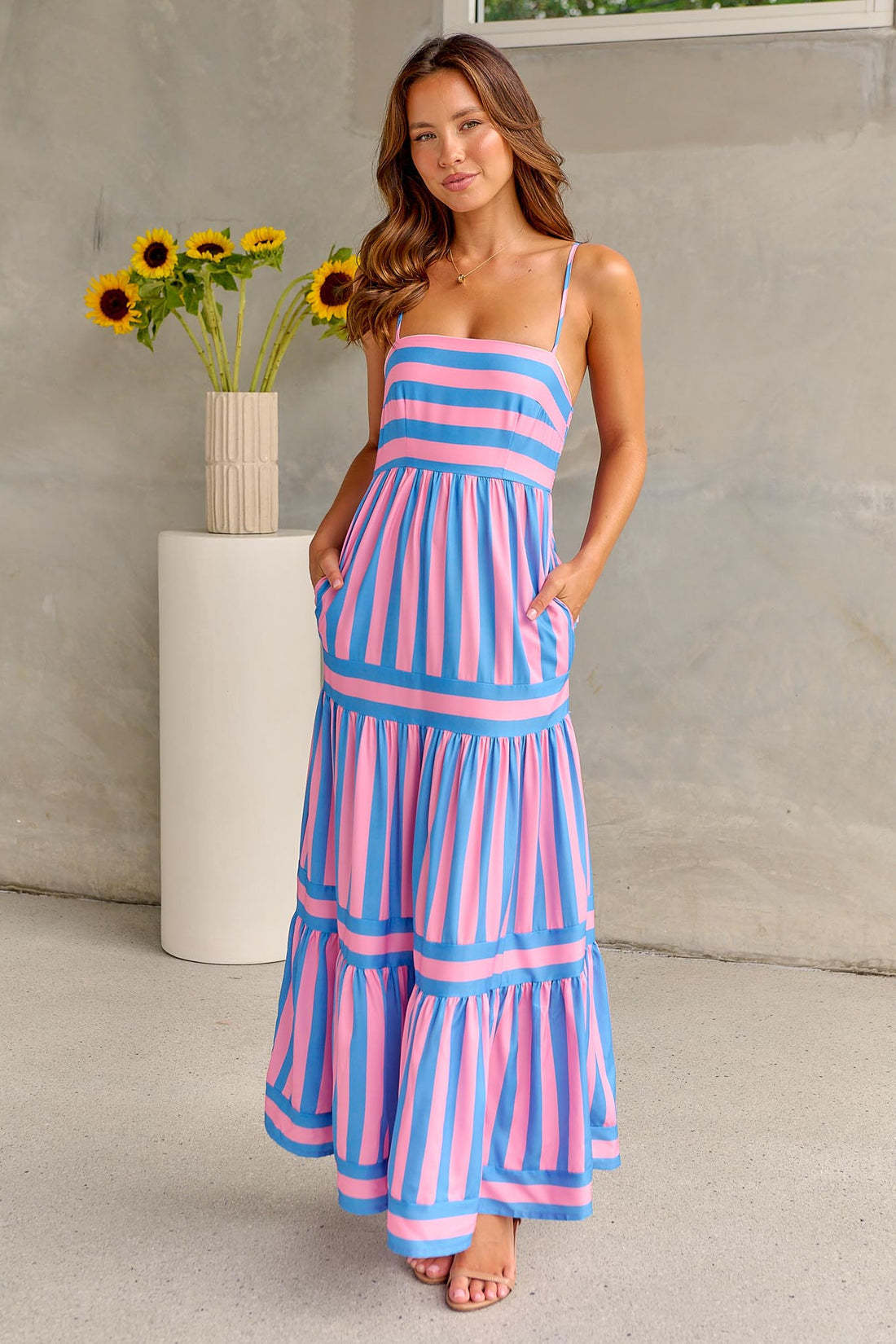 Robe légère rayée, idéale pour l’été
