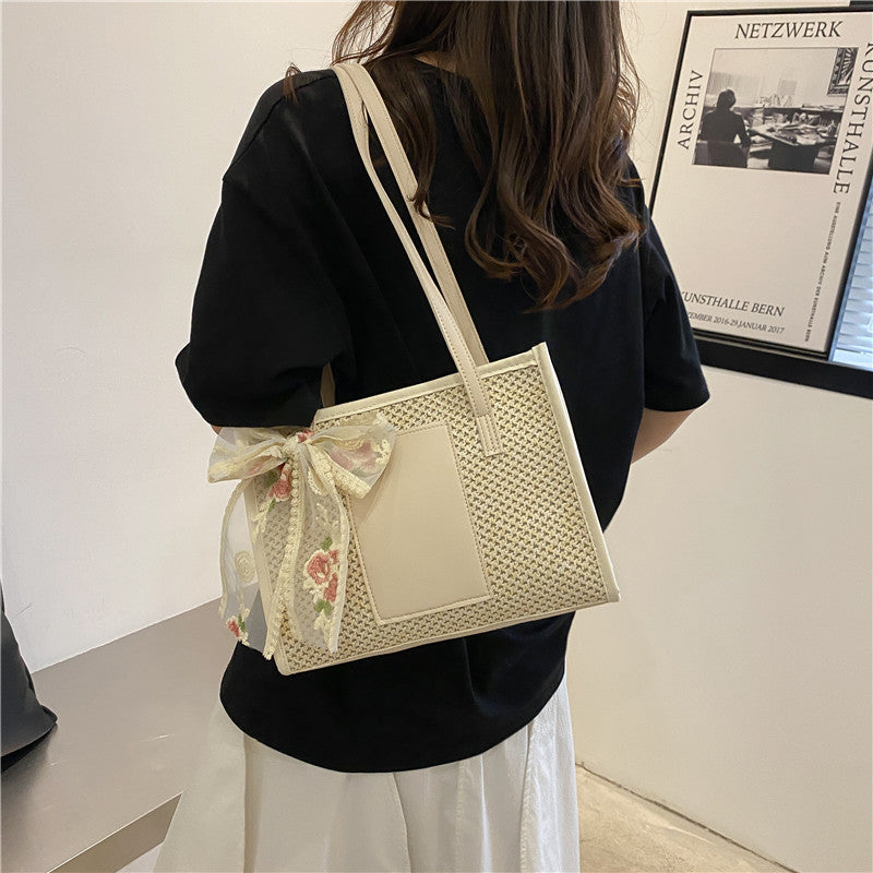 Sac à Épaule Tressé d’Été pour Femme