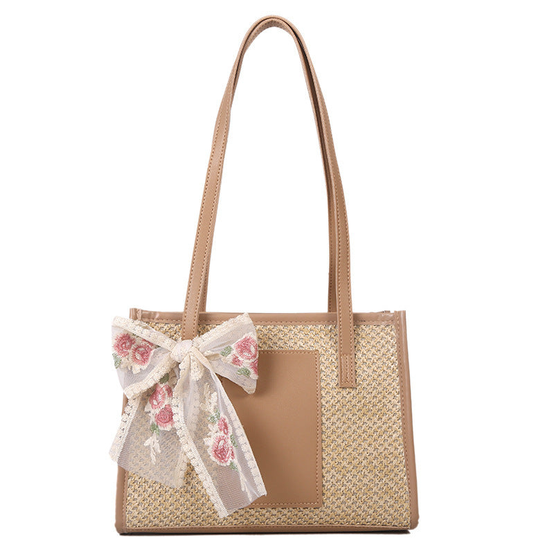 Sac à Épaule Tressé d’Été pour Femme