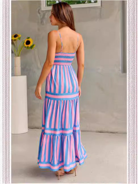 Robe légère rayée, idéale pour l’été